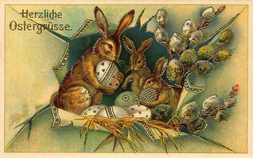Картинки открытки Frohe Ostern скачать