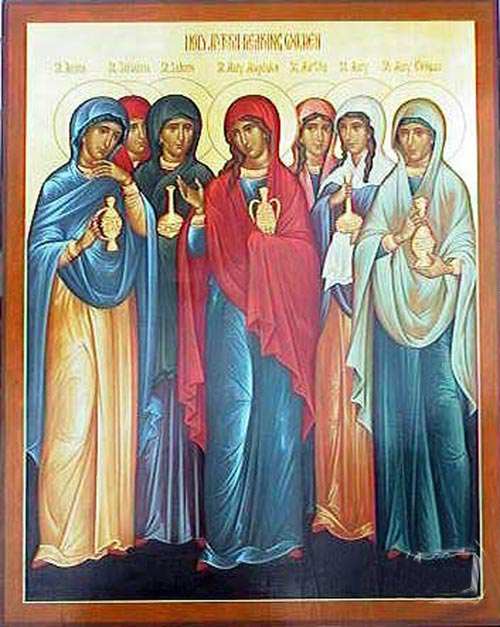 Старинные церковные иконы жен-мироносиц