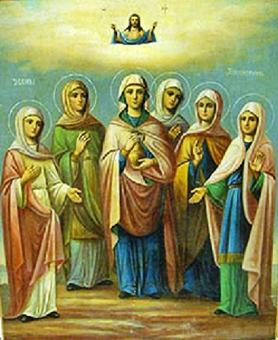 Образ иконы святых жен-мироносиц