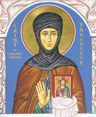 Изображение иконы Преподобномученица Феодосия Константинопольская скач