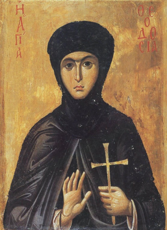 Православная икона Преподобномученица Феодосия Константинопольская