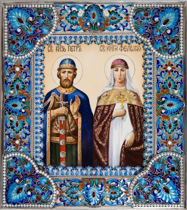 Старые иконы изображения святых Петра и Февронии Муромских