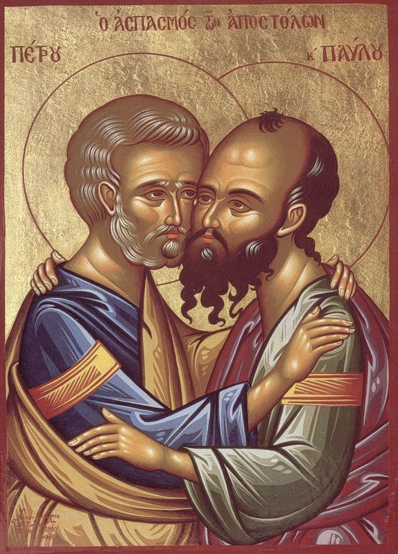 Образ иконы святых первоверховных апостолов Петра и Павла