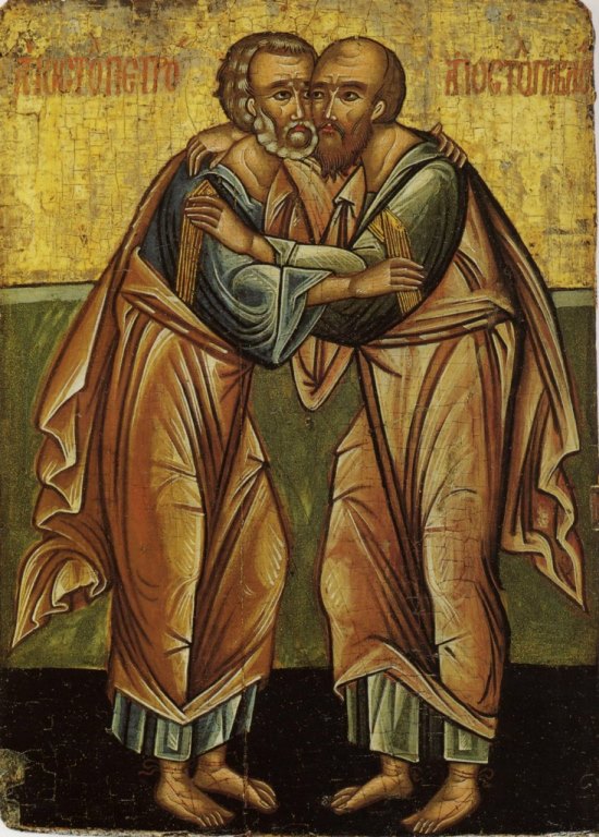 святых первоверховных апостолов Петра и Павла икона скачать