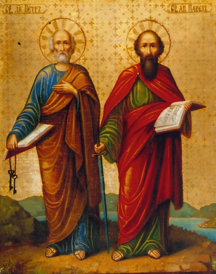 святых первоверховных апостолов Петра и Павла икона скачать