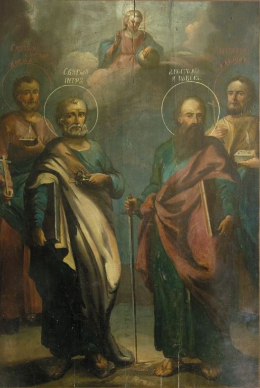 Образ иконы святых первоверховных апостолов Петра и Павла