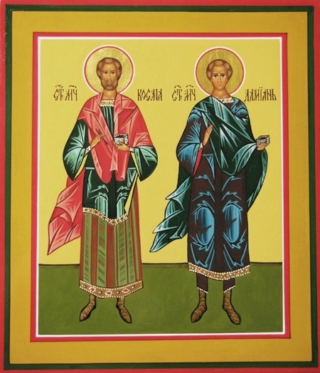 Икона мучеников бессребреников Космы и Дамиана Римских