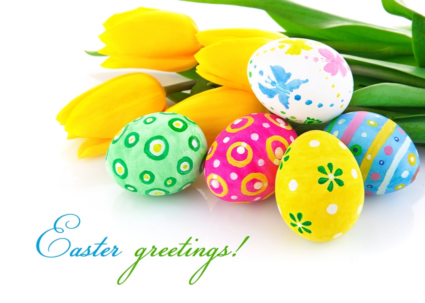 Открытки с надписями Easter greetings бесплатно