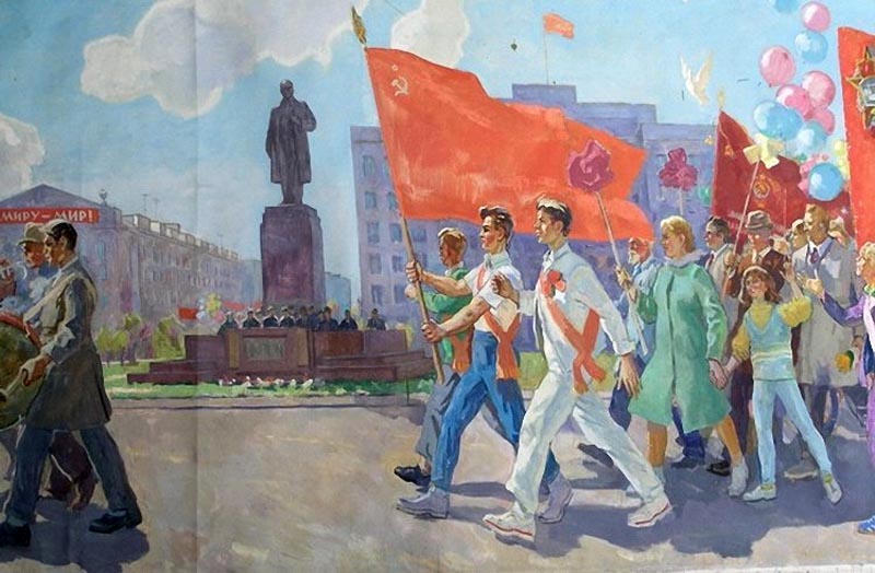 Картинки открытки СССР день международной солидарности трудящихся