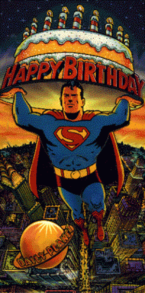 Поздравительные картинки и открытки на день рождения супермена