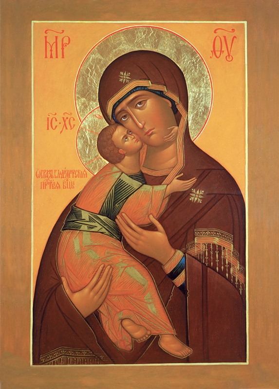 Изображение иконы Богородицы «Владимирская» скачать бесплатно