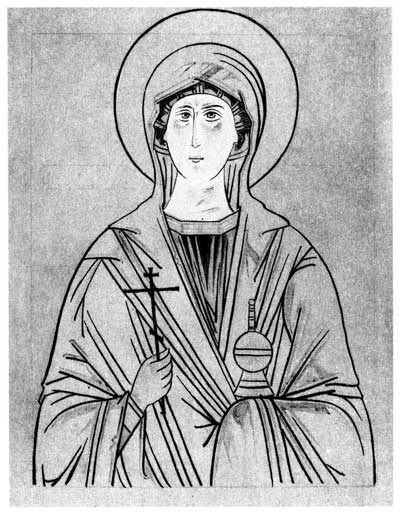 Православная икона Мученицы Агриппины Римляныни