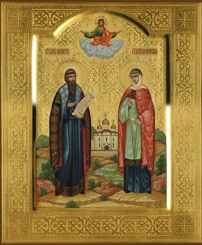 Образ иконы святых Петра и Февронии Муромских