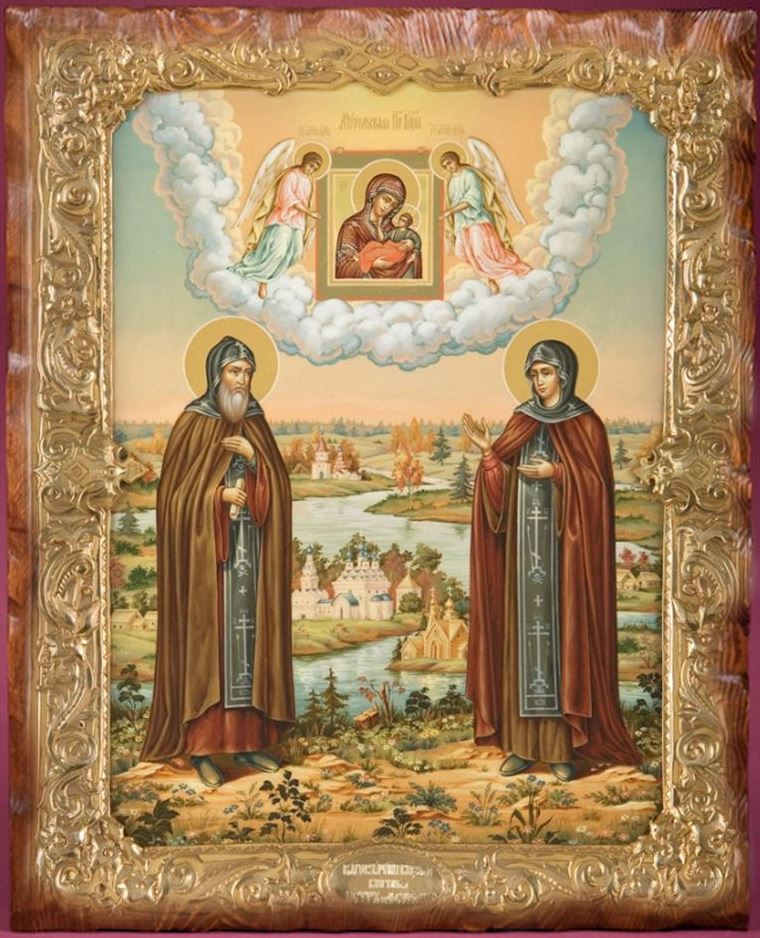 Фото иконы святых Петра и Февронии Муромских