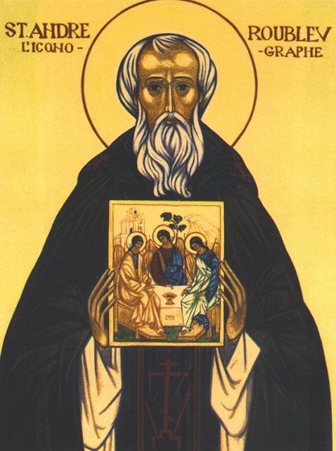 Изображение иконы святого преподобного Андрея Рублева скачать бесплатн