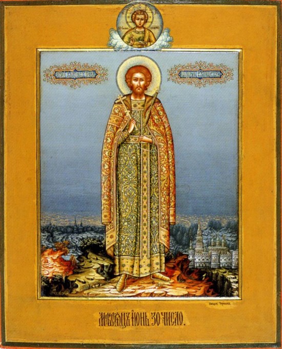 Старые иконы изображения благоверного князя Андрея Боголюбского