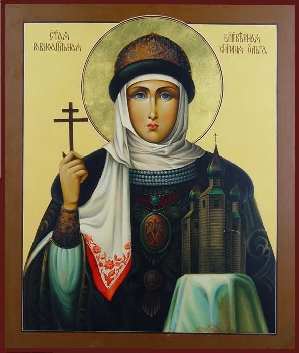 Православная икона равноапостольной великой княгини Российской Ольги