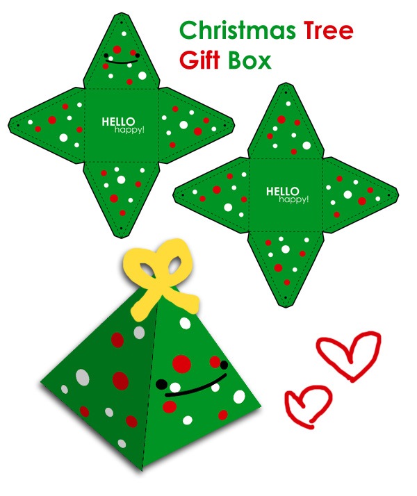 Шаблоны коробочек для новогодних подарков скачать бесплатно